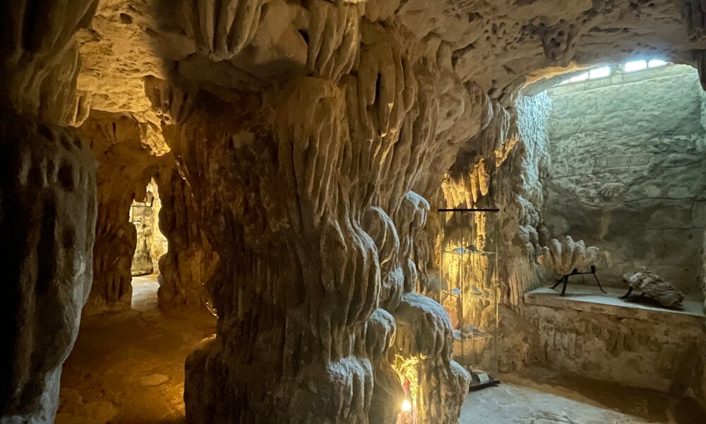 Grotta s výstavou „Příběh amonit“